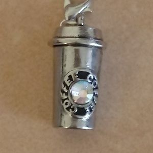 $1🎄Silver Tone Coffee Cup Charm
